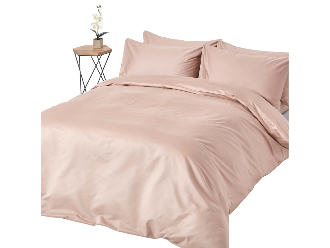 Homescapes Mink European Size Egyptian Cotton Duvet Cover Set 1000 Thread Count, 240 X 220 Cm