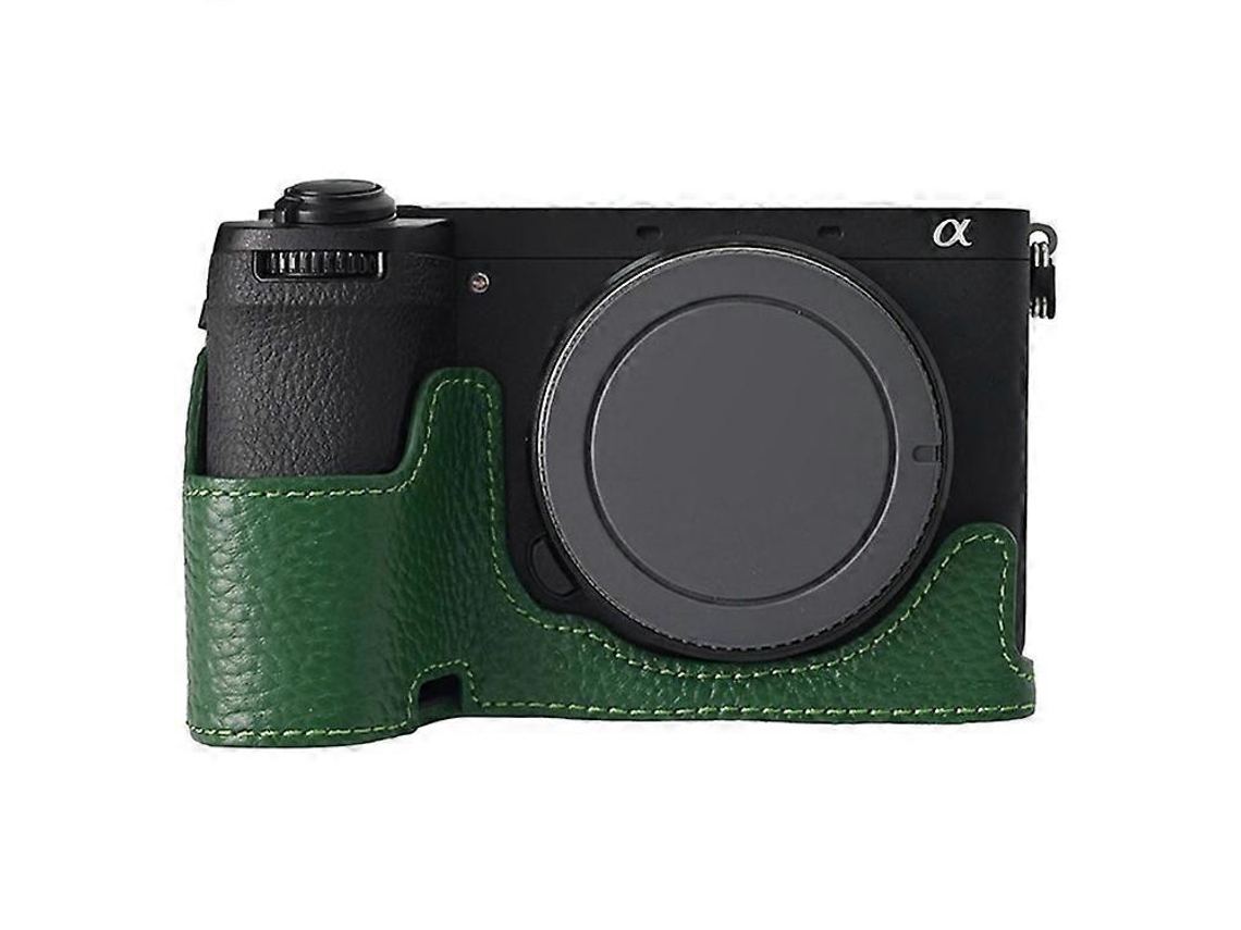 Funda protectora inferior de piel de vaca auténtica compatible con la cámara Sony A6700 Facpoet