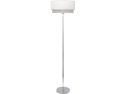Lámpara de Pie FABRILAMP Kenya (Blanco - E27 - Máx. 60W - Tela)