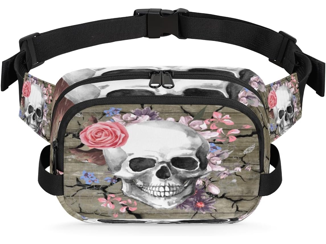 Riñonera Estampado Calavera Para Mujeres Hombres Niñas Niños Pequeños Correr Deportes Senderismo Varios Col