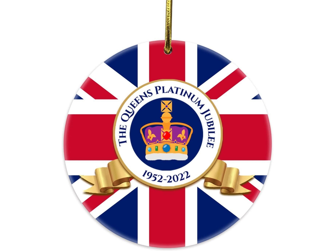 Colgante decorativo conmemorativo de los 70 años de la Corona de la Reina Británica