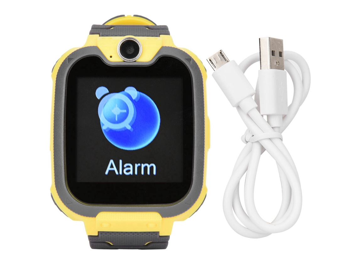 Reloj Infantil Con Alarma, Llamada De Emergencia, Luz Y Cámara - Amarillo