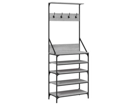 Perchero VIDAXL con zapatero gris Sonoma (70x34x184 cm)