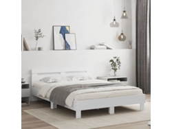 Estructura De Cama Sin Colchón Blanco 140x190 Cm