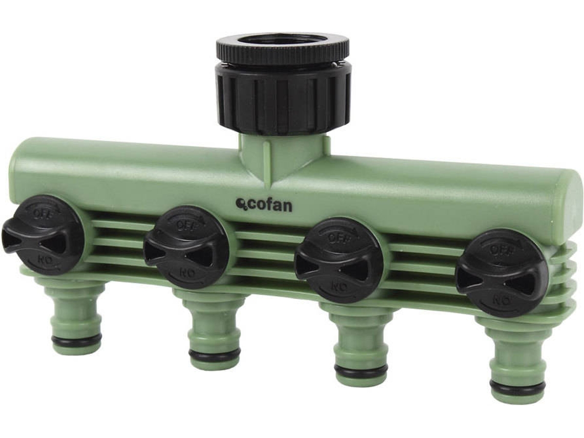 Adaptador COFAN Colector De Riego 4 Salidas Ajustables