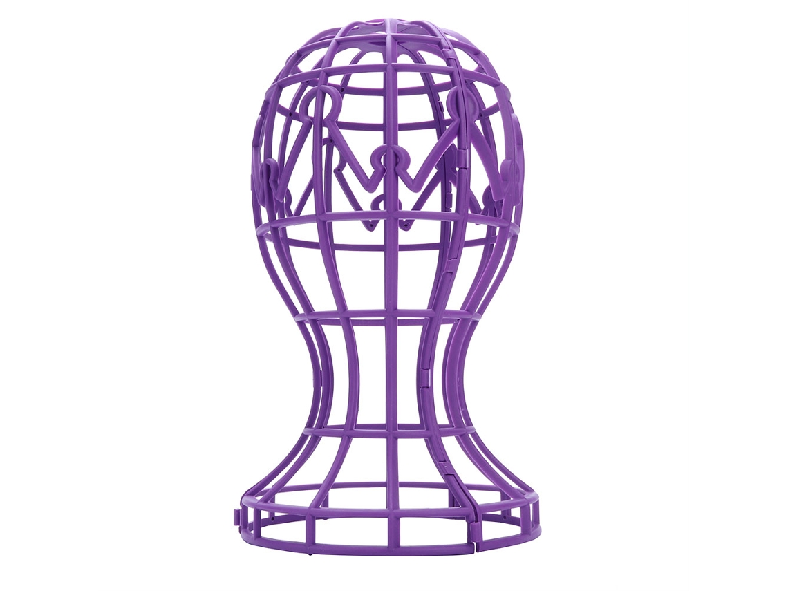 2026 suporte Plegável para Perucas Abs Profissional Portátil para Secagem com Ar Suporte de Exposição Roxo