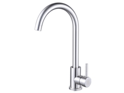 Grifo de cocina de acero inoxidable, giratorio 360°, con control monomando. MDUG