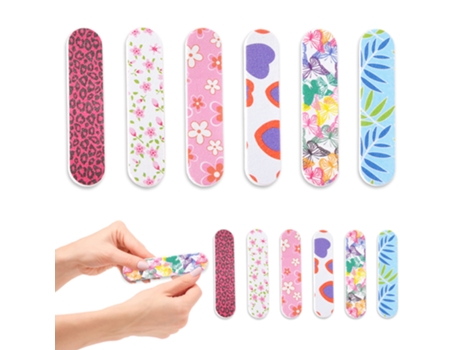 Limas De Uñas De Tablero De Esmeril Colorido Para Niña, Estilo 3 ZMDECQNA 12 Un