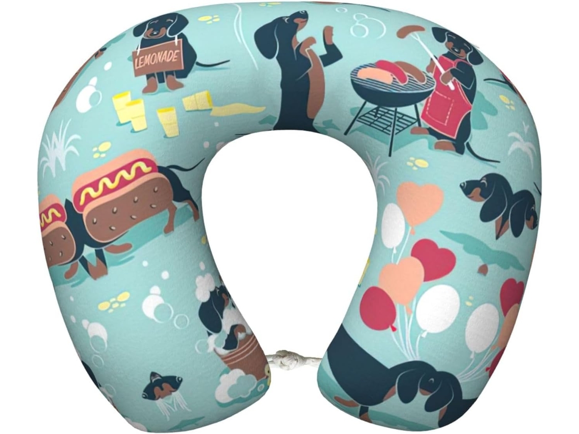Almohada Viaje Espuma Viscoelástica Poliéster Confort. Soporte Relajación, Fácil