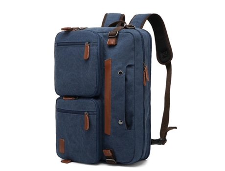 Mochila Multifuncional Mochila para Computadora para Hombres Bolso para Computadora Portátil De Negocios Bolsa Impermeable-Lona Azul