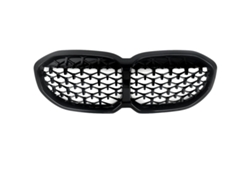 Rejilla del parachoques delantero, estilo diamante, fácil instalación, negro brillante OEM