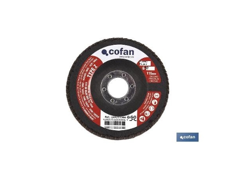 Disco basic laminado plano 115 mm. g-120 zirconio caja 5 unid.