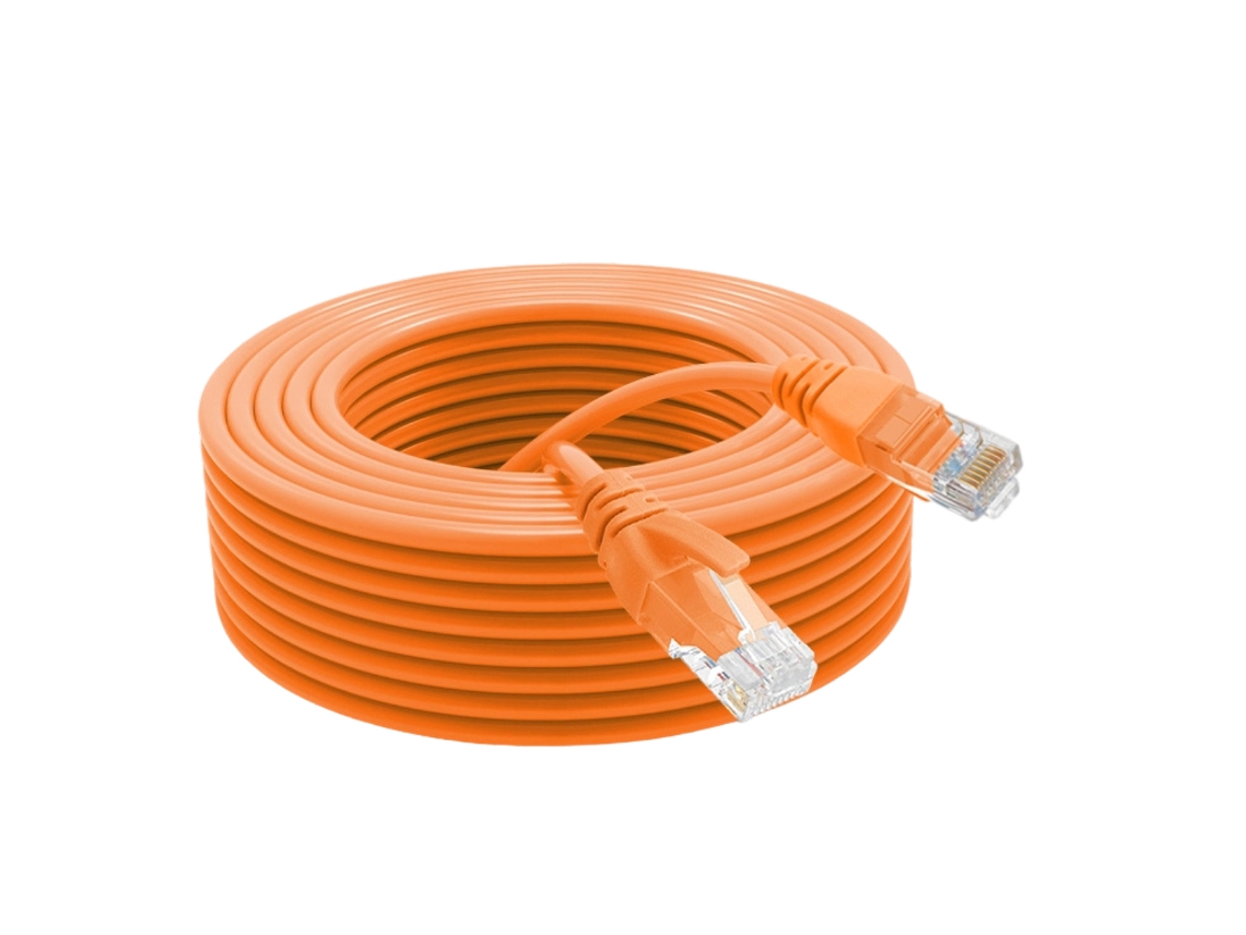 Cables Ethernet de 30 m, Cat6, de alta velocidad, para conexión a red LAN (100 metros, naranja)