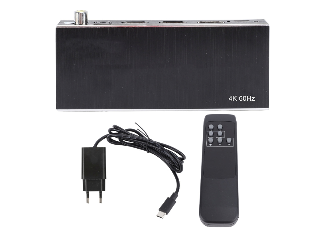 Earc Switcher 4k60hz Hdmi Matrix Switch 1 Entrada 2 Salidas Plug Eu