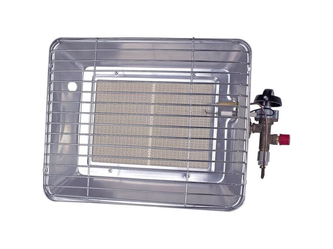 Sistema de calefacción por infrarrojos para construcción Rothenberger de 4200 W con regulador de presión y manguera baja, color gris