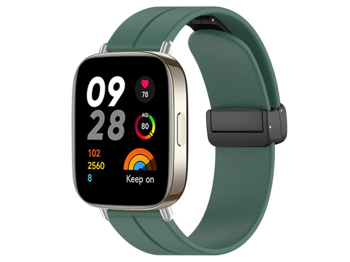 Correa de silicona para Redmi Watch 3 - Cabeza plana - Hebilla negra