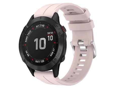Correa para Garmin Fenix 6 Pro GPS 22 mm Correa de reloj de silicona de color sólido rosa VENISYMLIS