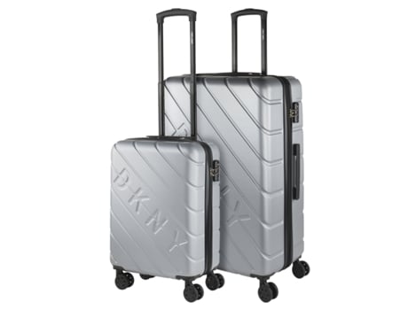 Juego De Maletas Rígidas Abs DKNY DKNY-911 Side Tracked plata (50X76x31 Cm - 100L)