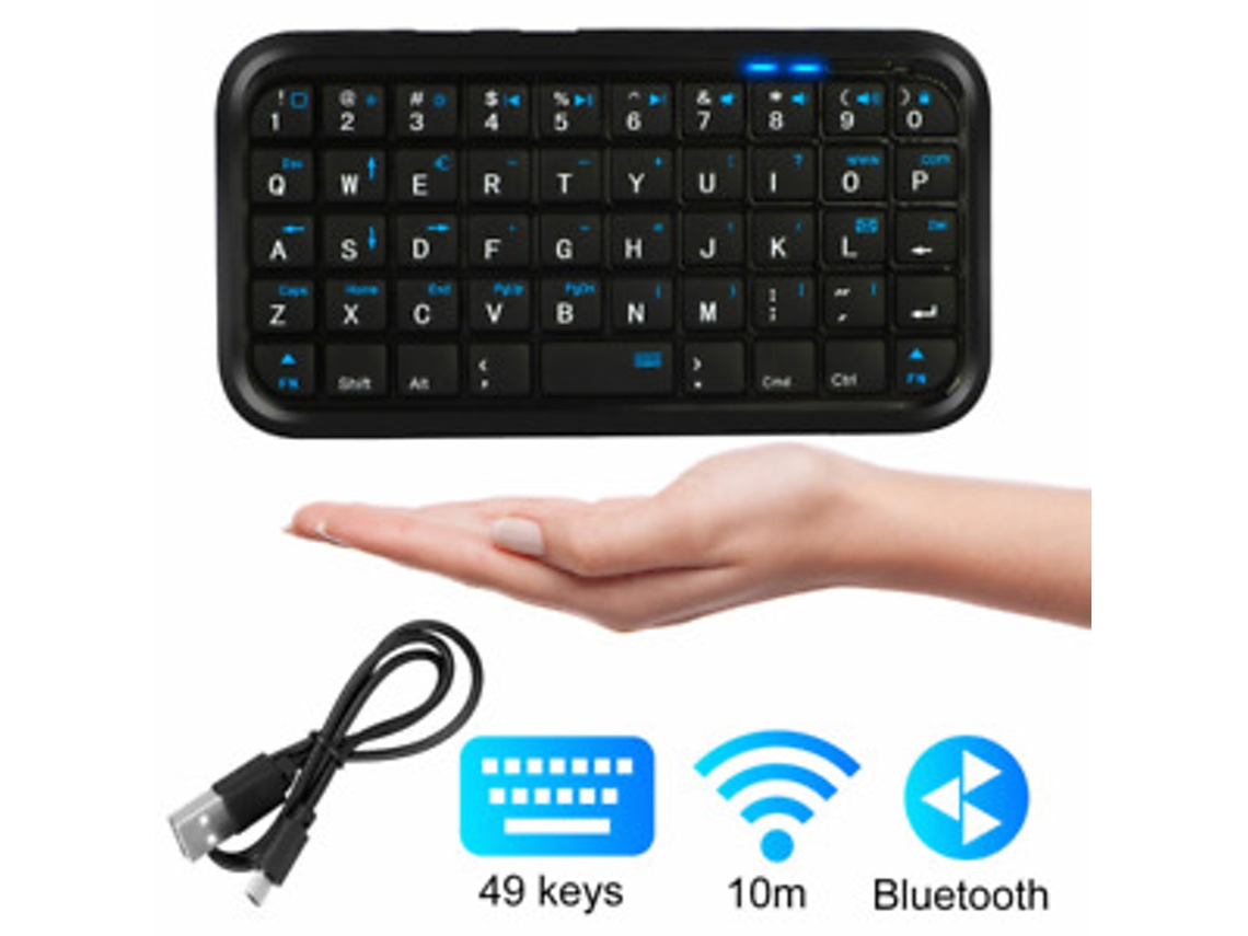 Mini teclado inalámbrico Bluetooth de 49 teclas, Bluetooth 3.0 para Xbox, teléfono y PC - Zeuxo