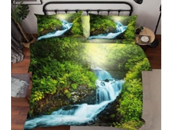 Funda de Edredón AJ WALLPAPER 3D paisaje del río 19 (175 x 200cm)