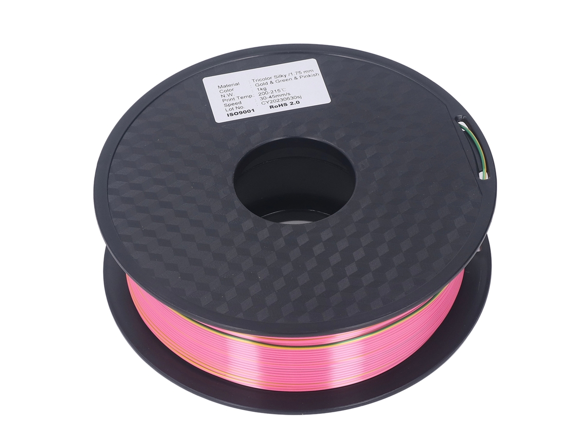 Filamento Pla Para Impresora 3d 1.75mm Verde Oro Magenta Bobinado Ordenado Material Consumible De Impresión 3d