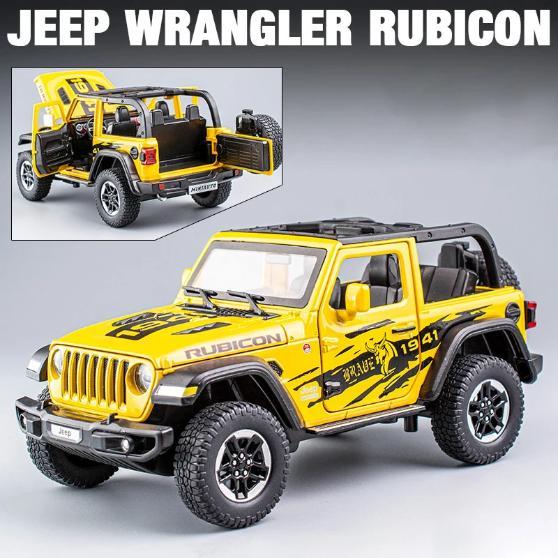 (amarillo) Coche De Juguete A Escala 1:20, Coche De Juguete Coleccionable Todoterreno De Aleación, Muy Realista Y Exquisito.