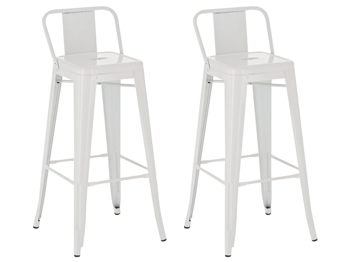 Juego de 2 taburetes de bar Mason blancos CLP