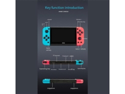 Consola de juegos portátil X52 HD de 5.1 pulgadas con juegos retro clásicos integrados y reproductor de audio y video. Hengjian