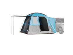 Tienda de campaña impermeable azul para coche con capacidad para 4 personas.
