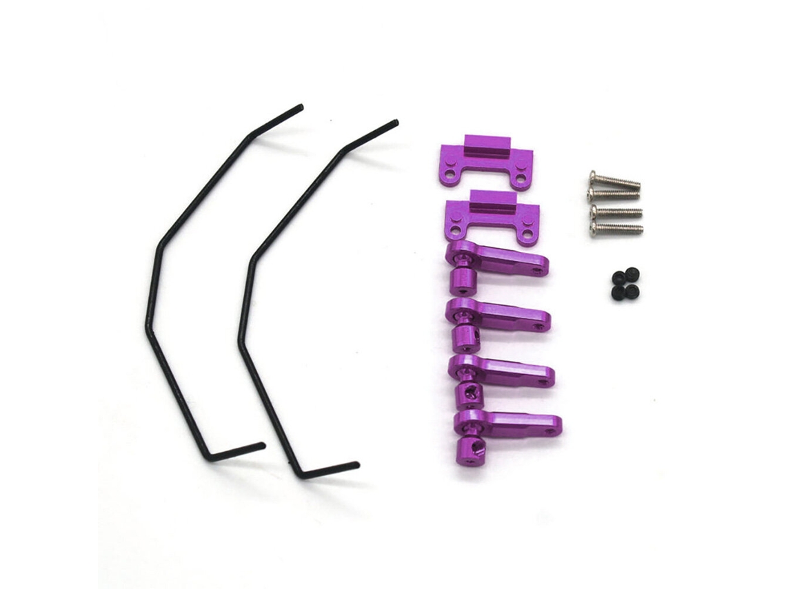 Morado Juego Barras Estabilizadoras Metálicas Mejoradas Wltoys 124008 124010 124019 144001 1/12 1/14 Repuestos