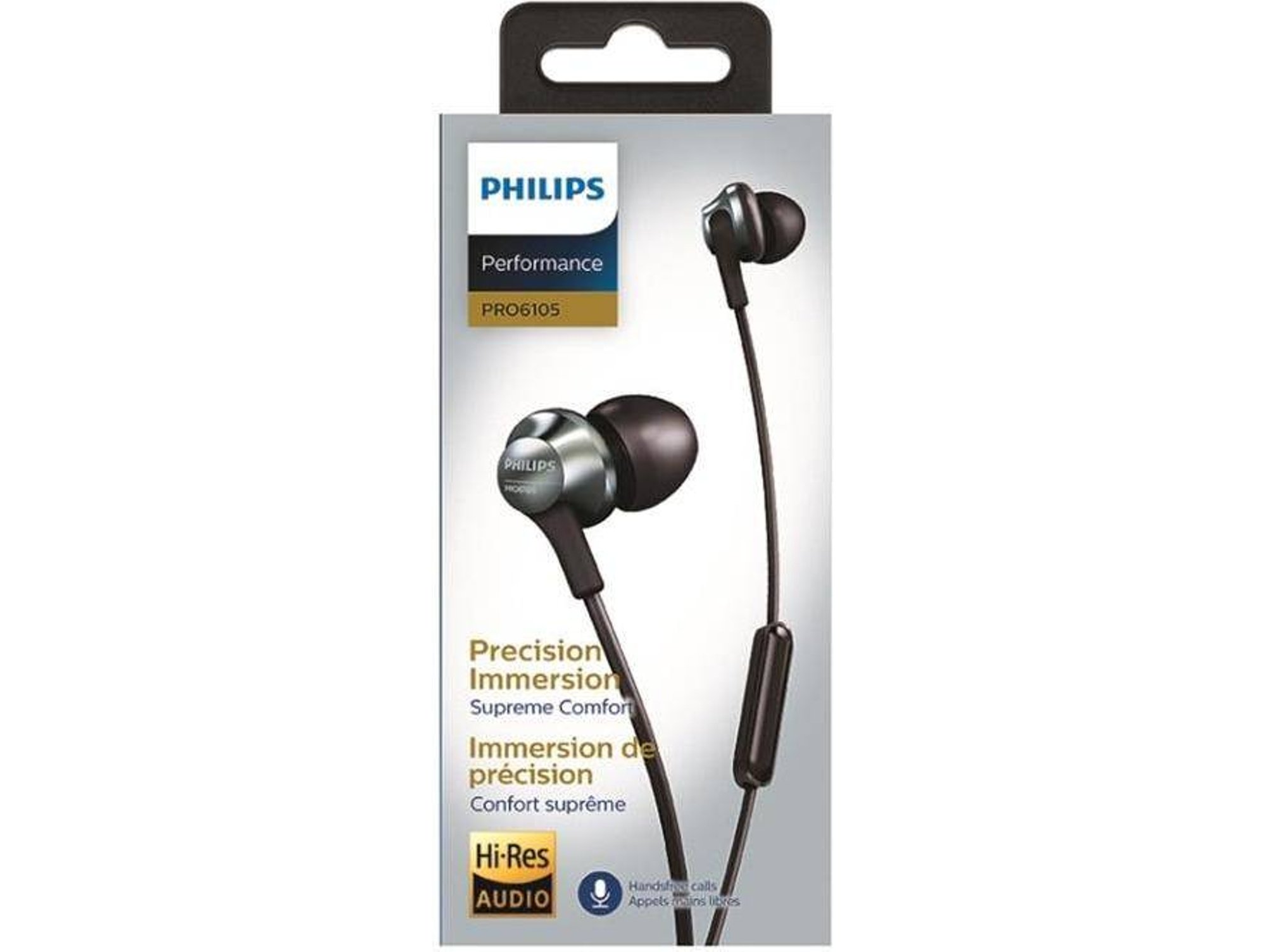 Auriculares con Cable PHILIPS Pro6105Bk (In Ear - Micrófono