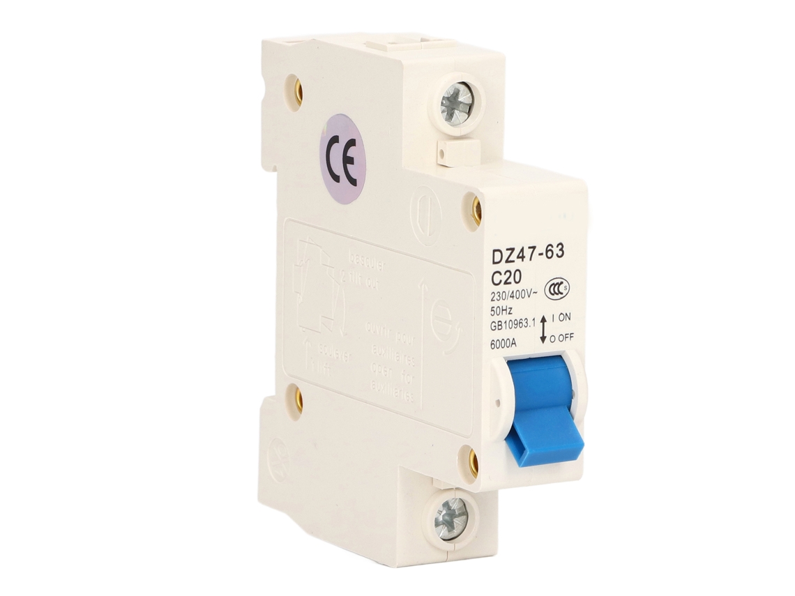 Disyuntor Mini Mcb 1p Rail Din 6000a 230v 400v 20a Protector De Circuito Para Hogar