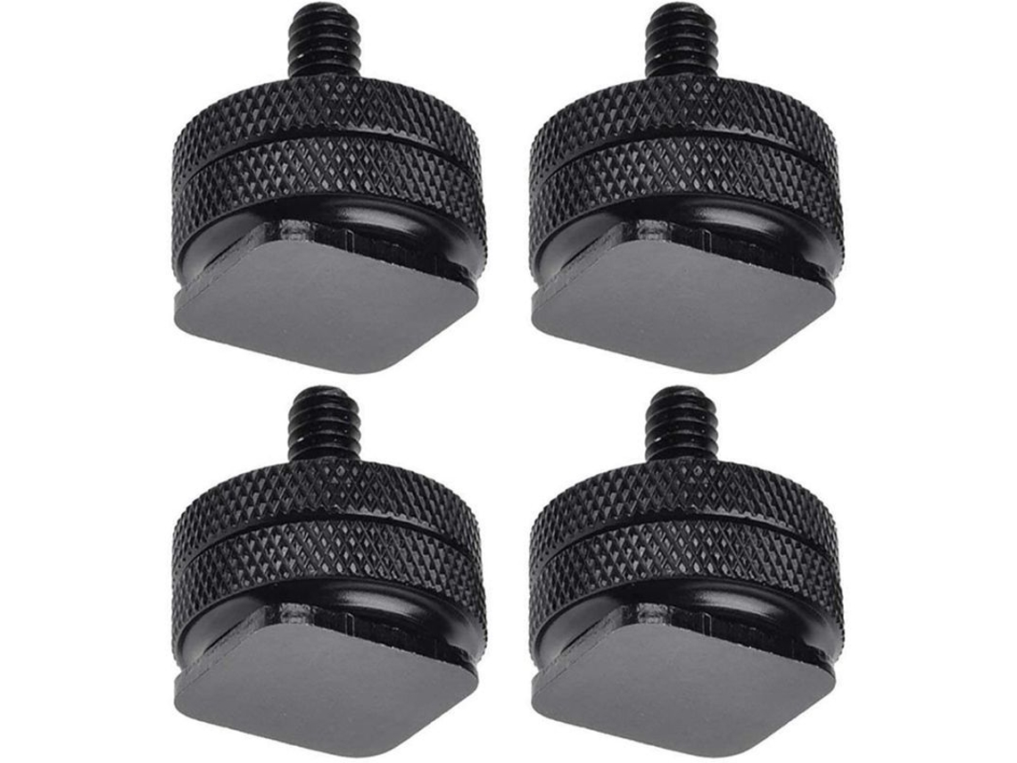 Adaptador De Montaje Para Zapata De 1/4 De Pulgada Con Tornillo Para Trípodes Y Cámaras Dslr (paquete De 4)