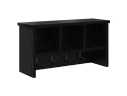 Maison Exclusive - Perchero De Pared Con Estante Roble Negro 50 X 16 X 26 Cm