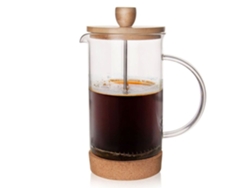 Cafetera de pistón Orion de 400 ml con vidrio de borosilicato y tapa de bambú