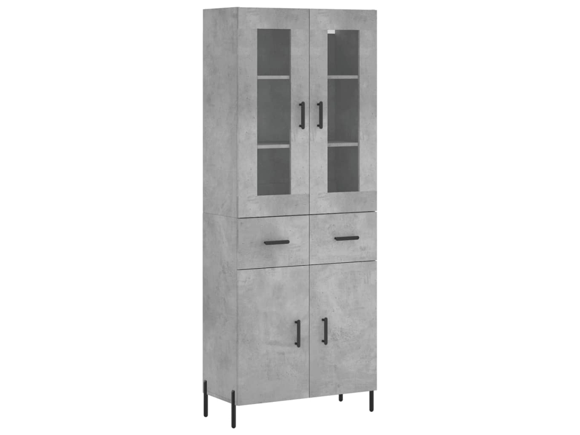 Maison Exclusive - Aparador Alto Madera Contrachapada Gris Hormigón 69,5x34x180 Cm
