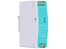 Fuente De Alimentación Industrial Para Riel Edr-75-12 De 12 V, 6,3 A Y 75,6 W, Estable, Ca 100-240 V.