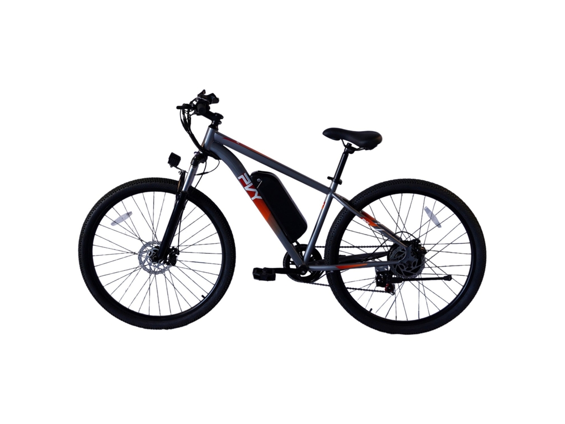 Bicicleta eléctrica M29, motor de 250 W, batería de 48 V y 17,5 Ah, ruedas de 29", frenos mecánicos, color gris