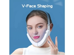 Masajeador facial para papada VE, moldeador facial, reafirmante de piel con 6 modos y 12 niveles de intensidad, blanco Bestvite
