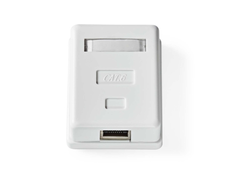 NEDIS Wall Network Box 1 puerto Cat6 conector hembra blindado Pvc chapado en oro blanco
