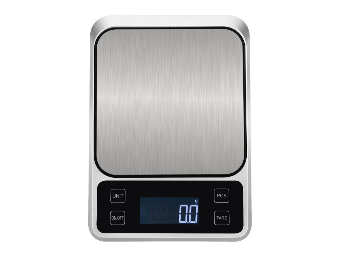 Báscula de cocina, un utensilio preciso para pesar ingredientes en recetas de pasteles caseros y otros platos. Tienda de Pimentón.