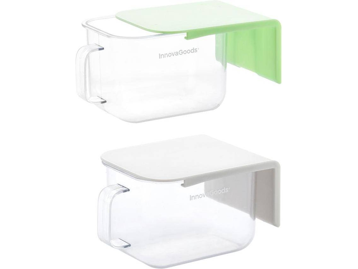 Recipiente Autoadhesivo ESTORE (Verde - Plástico - 11x9x7 cm)