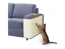 Protector de Sofá para Gatos Con Sisal Natural, Alfombrilla de Rasqueo para Muebles, Deterrente de Arañazos para Sillón Y Sofa M