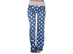 Pantalones Palazzo Elásticos Cómodos Con Estampado Floral Para Mujer Con Cordón Ajustable.