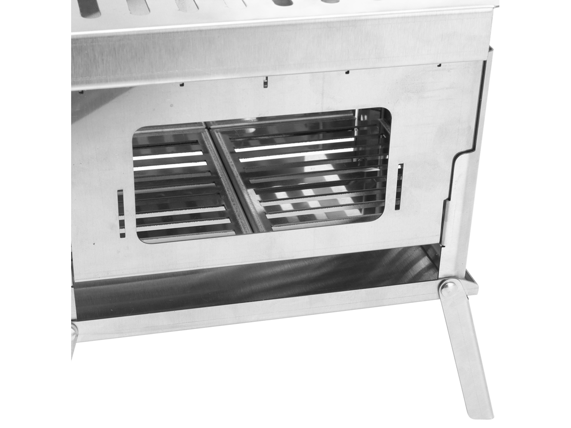 Barbacoa plegable portátil de acero inoxidable para acampar