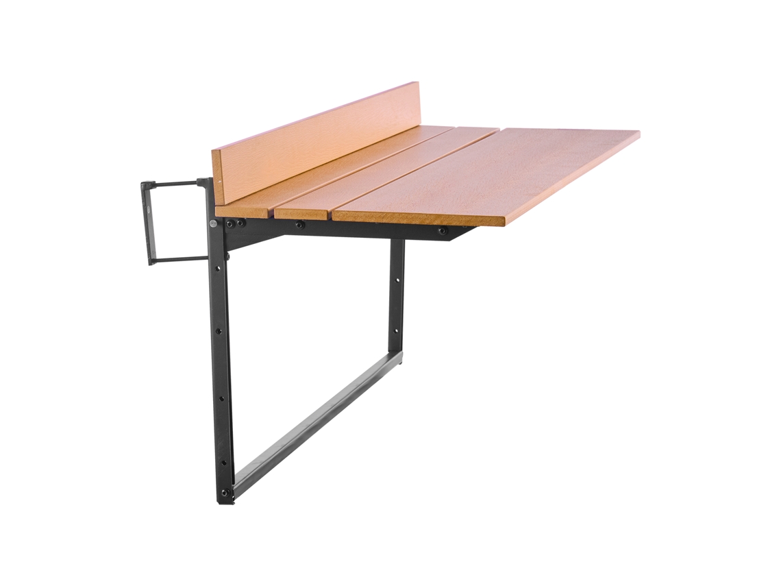 Mesa colgante para porche Succebuy de 15 x 39 pulgadas con barandilla ajustable para patio al aire libre