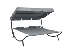 Tumbona VIDAXL Gris Tela (197x140x190 cm)
