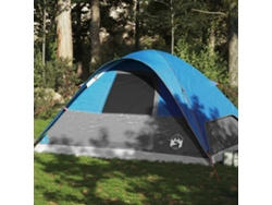 Tienda De Campaña Familiar Iglú 6 Personas Impermeable Azul