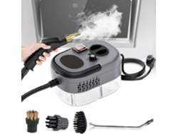 Limpiador A Vapor Portátil De 1200 Ml, 2500 W, Con 3 Cabezales De Cepillo Y Boquilla Curva Extendida (gris) Chrui