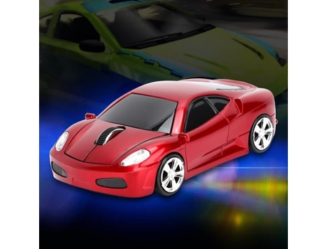 HURRISE Ratón para PC para Ferrari Car Model Creative 2.4G 1200Dpi Ratón inalámbrico para computadora portátil Rojo